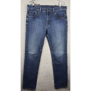 Mott & Bow Slim Jeans Mens 35 x 32 Benson Blue Denim Medium Wash Stretch Preppy